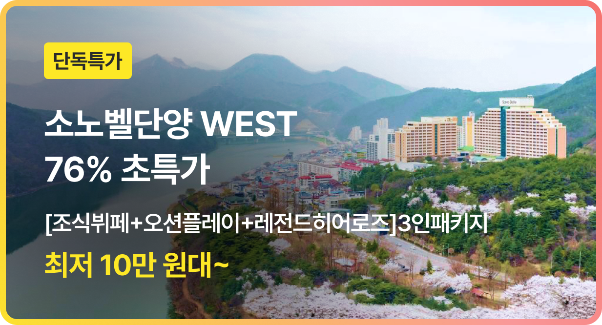 번쩍특가 | 소노벨단양