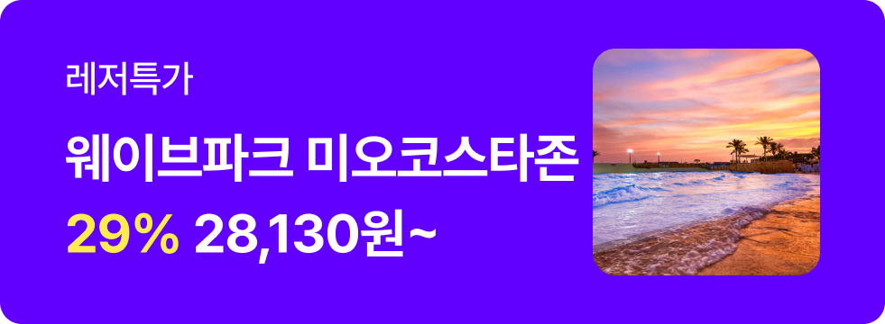 번쩍특가 | 웨이브파크 미오코스타존