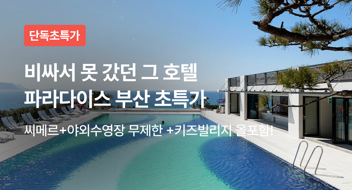 비싸서 못 갔던 그 호텔 파라다이스 부산 초특가
