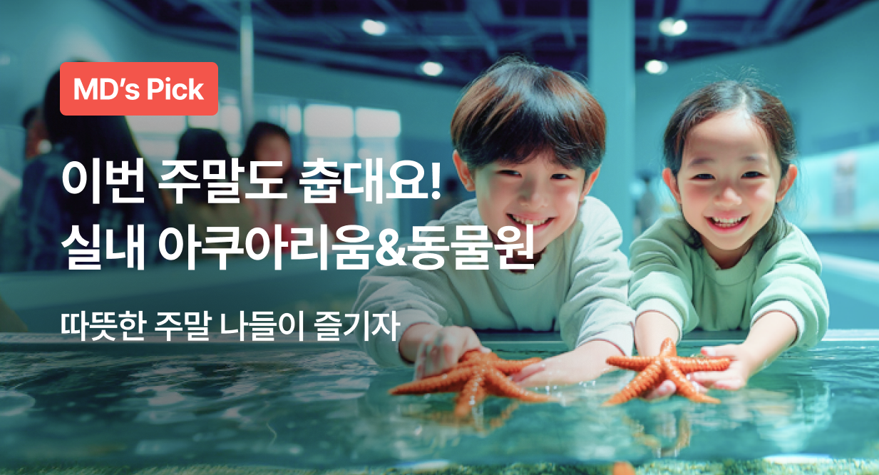 이번 주말도 춥대요! 실내 아쿠아리움&동물원